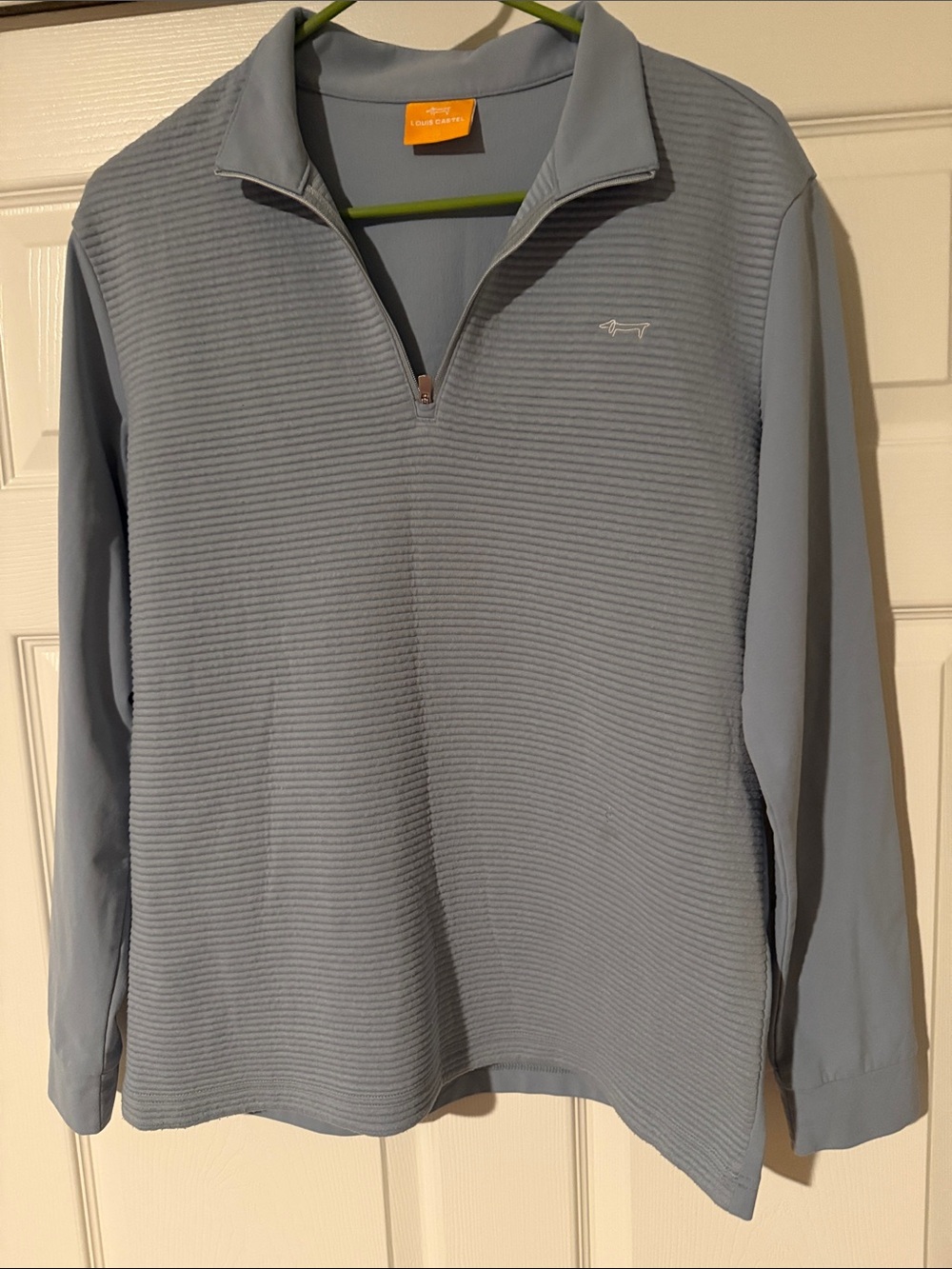 Men’s Light Blue Quarter-Zip Pullover Sweater